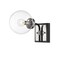 Z-Lite Parsons 1 Light Wall Sconce, Matte Black & Clear 477-1S-MB-BN - alternate 4